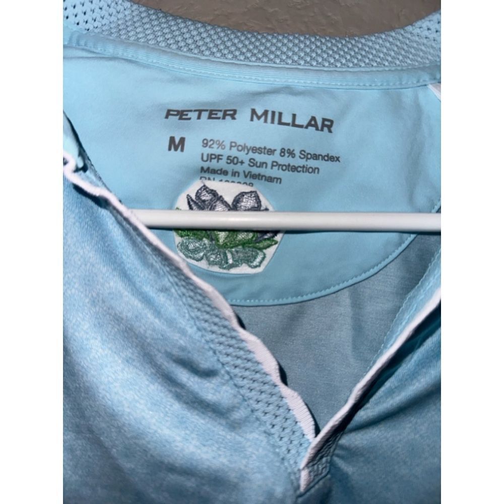 NWT Peter Millar Geo Print Opal Sleeveless Stretch Jersey Polo 
Jersey Polo - Picture 3 of 9